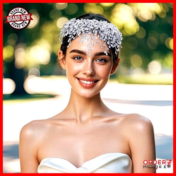 Rhinestone Headband for Weddings Parties Proms Boho Crown Hair Accessory